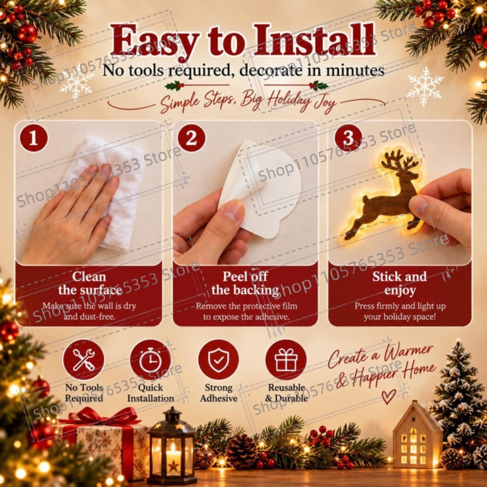 2027 Reindeer Glow Christmas D - огляд і ціна Lighting Christmas Decor