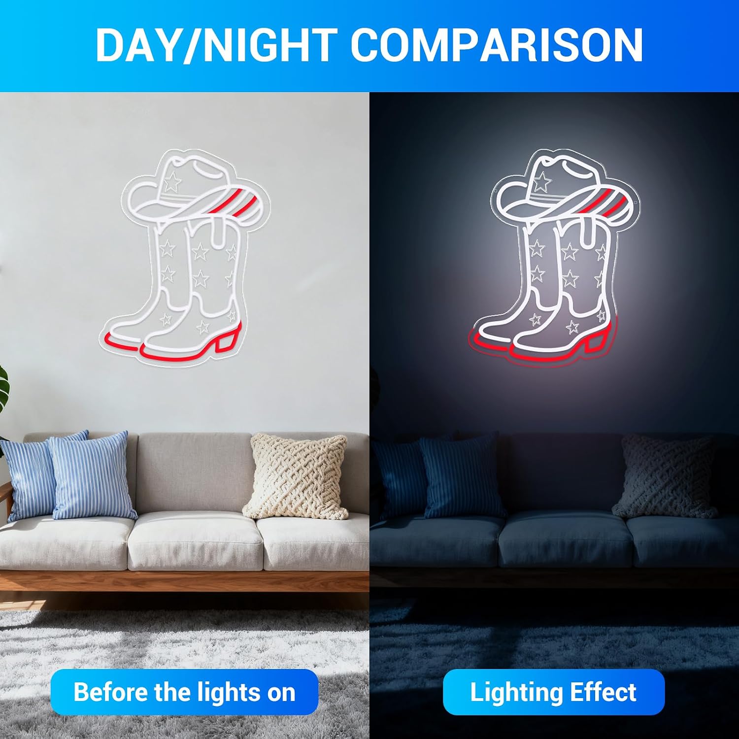 Cowboy Boots and Hat LED Neon  - огляд і ціна Lighting Decoration Ideas