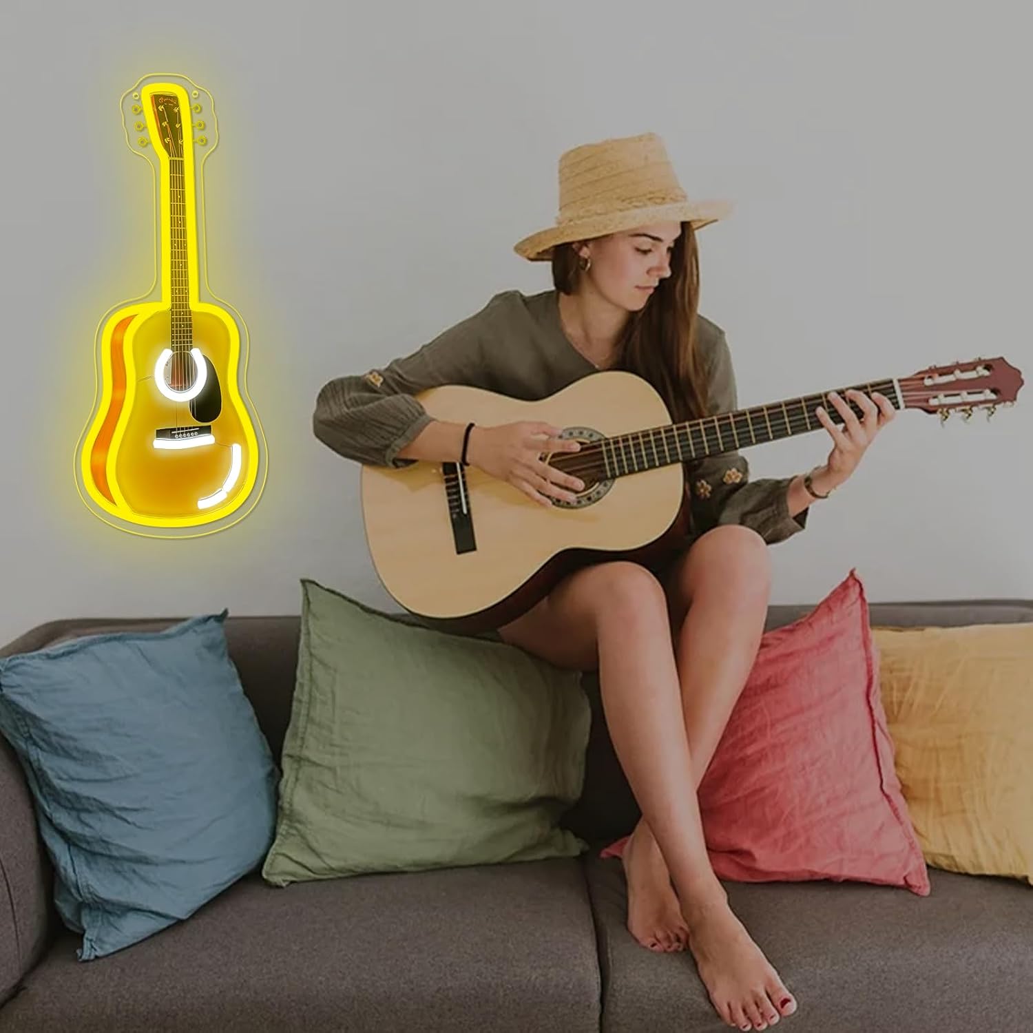 Acoustic Guitar LED Neon Sign  - огляд і ціна Lighting Christmas Decor